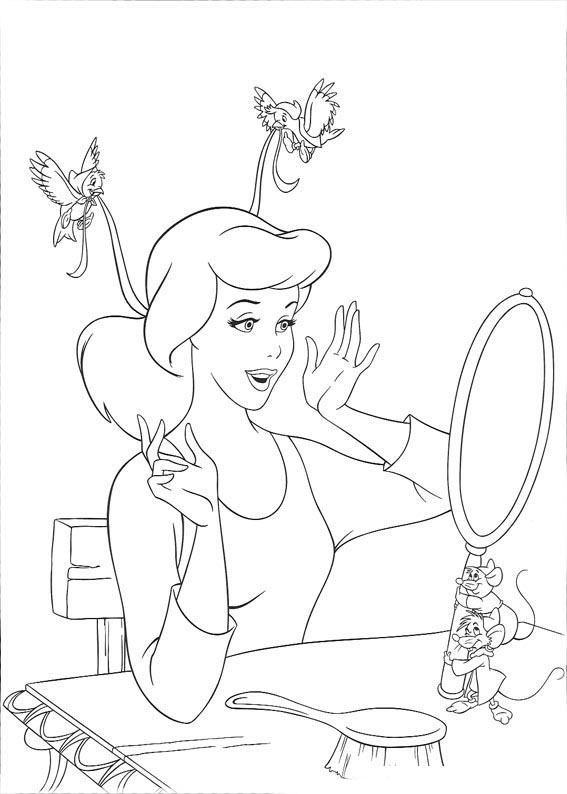 cinderela desenho disney para colorir