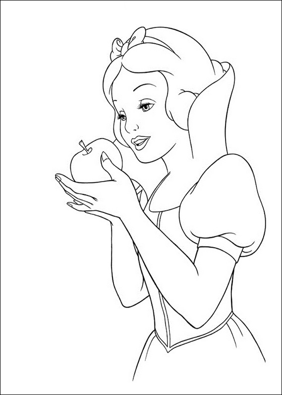 desenho branca de neve para colorir