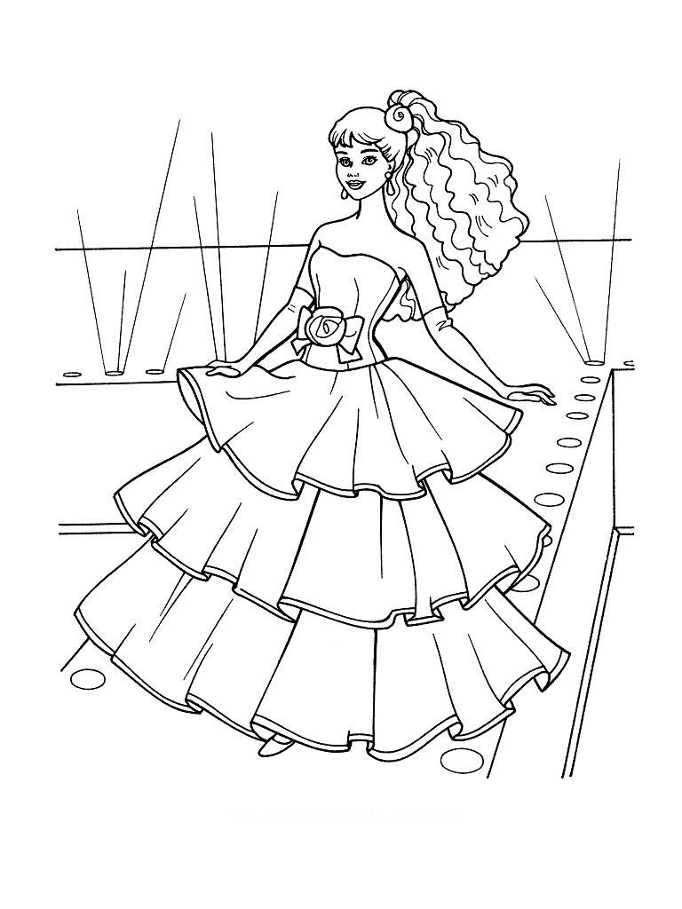 desenho da barbie para colorir