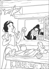 desenho da branca de neve para colorir