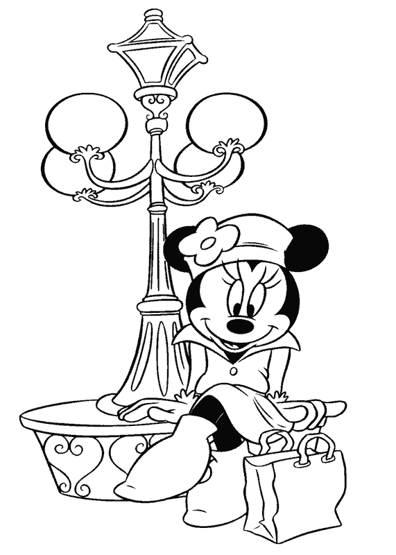 desenho da minnie para colorir