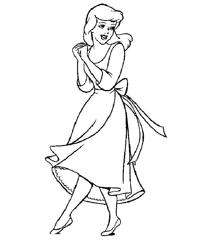 desenho da princesa cinderela colorir e imprimir