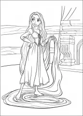desenho da Rapunzel para colorir