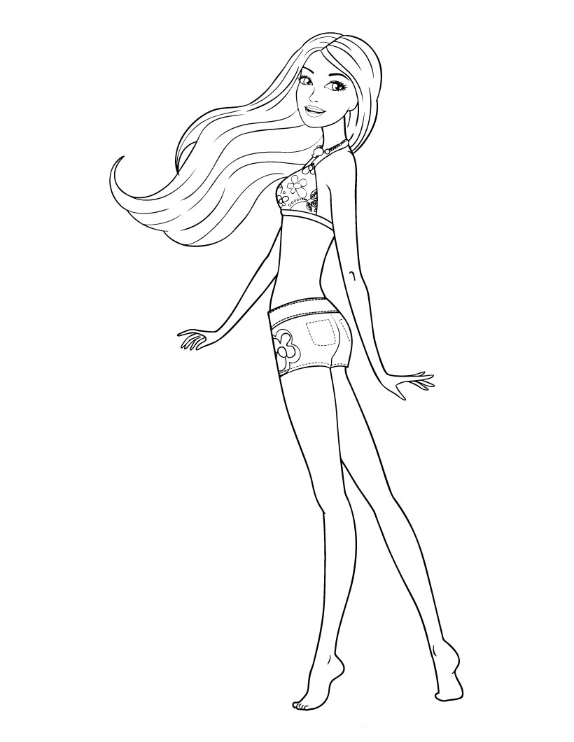 desenho de barbie para colorir