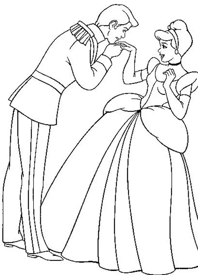 desenho de princesa cinderela para colorir e imprimir