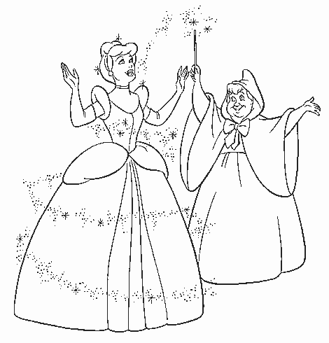 desenho de princesa cinderela para colorir