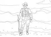 desenho de soldados para colorir