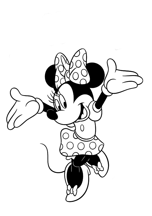 desenho minnie para colorir