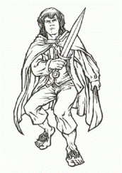 desenho o hobbit para pintar