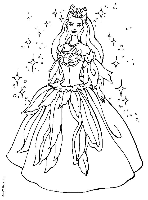 desenho para colorir barbie