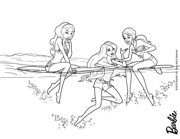 desenho para colorir barbie