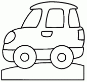 Desenho de Uma boneca e um carro para colorir