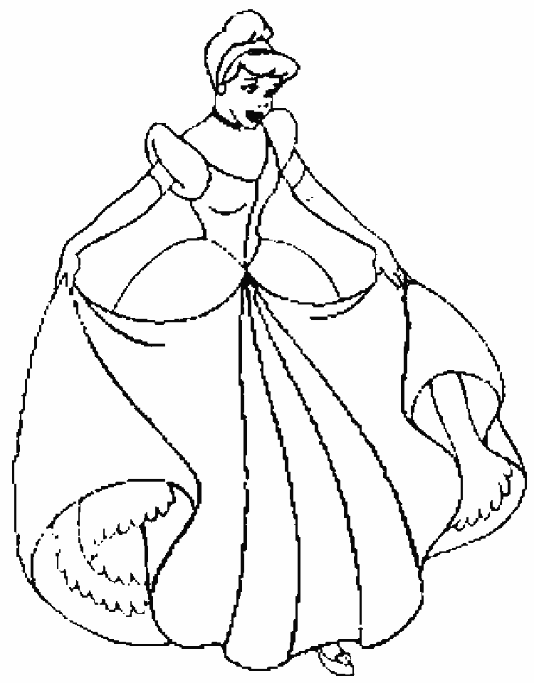 desenho para colorir da cinderela