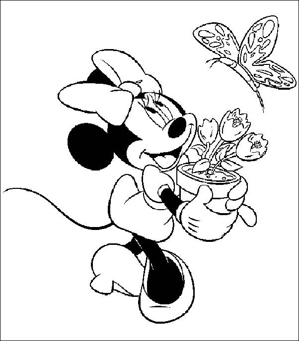 desenho para colorir da minnie