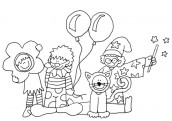 desenho para colorir do carnaval