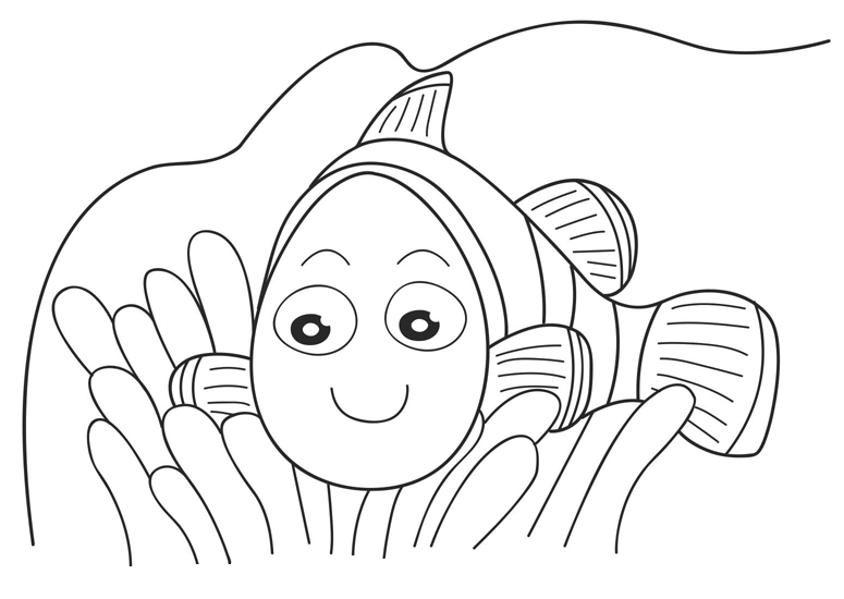 desenho para colorir do nemo