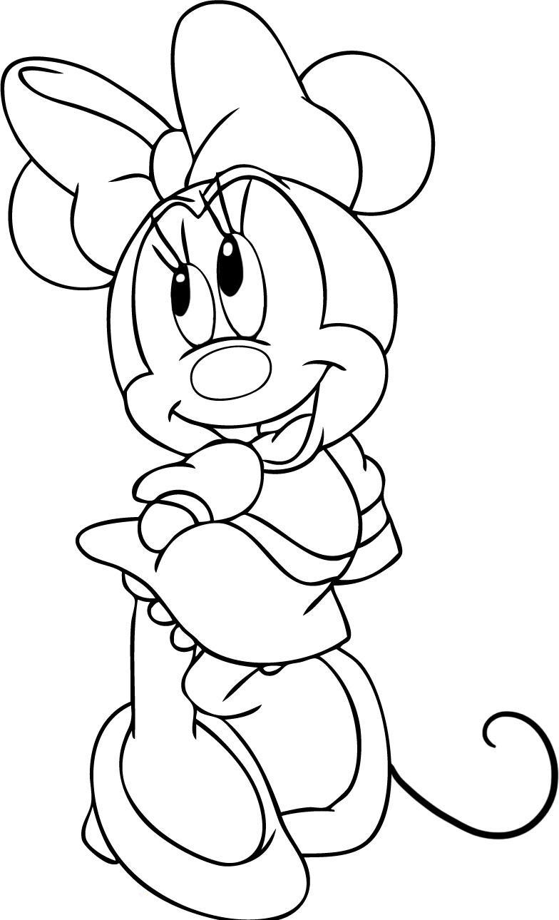 desenho para colorir minnie