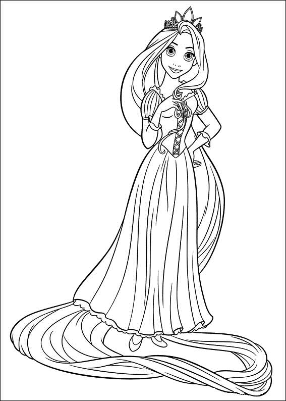 desenho para colorir rapunzel