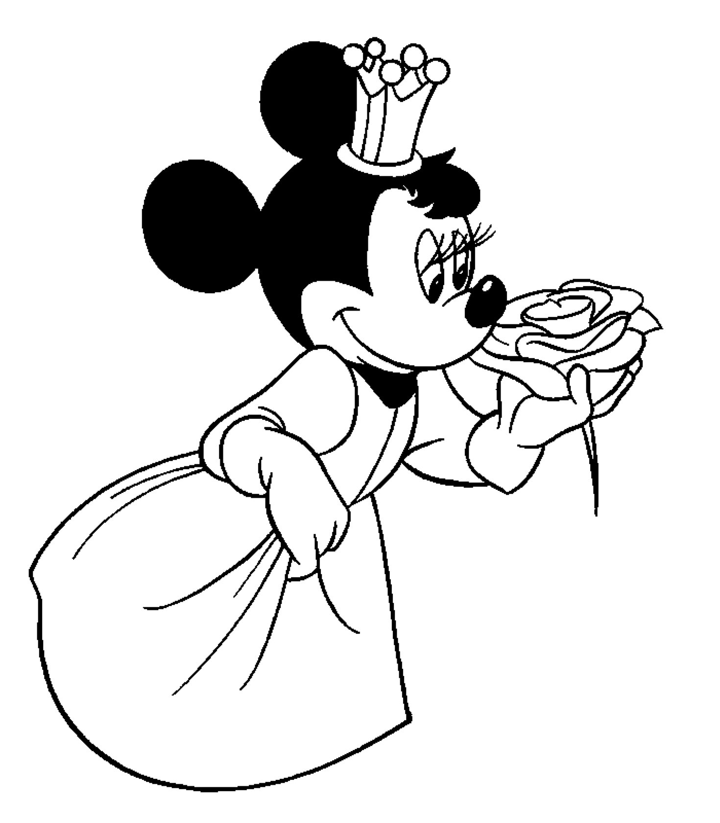 desenho para imprimir da minnie