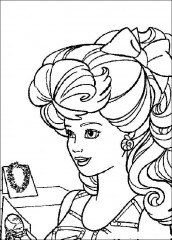 desenho para pintar barbie