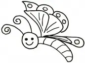 desenho para pintar borboleta