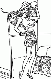 desenho para pintar da barbie