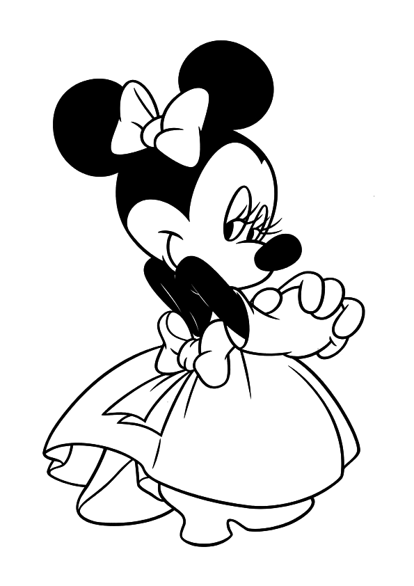 desenho para pintar minnie