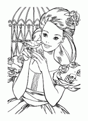 desenhos barbie para colorir