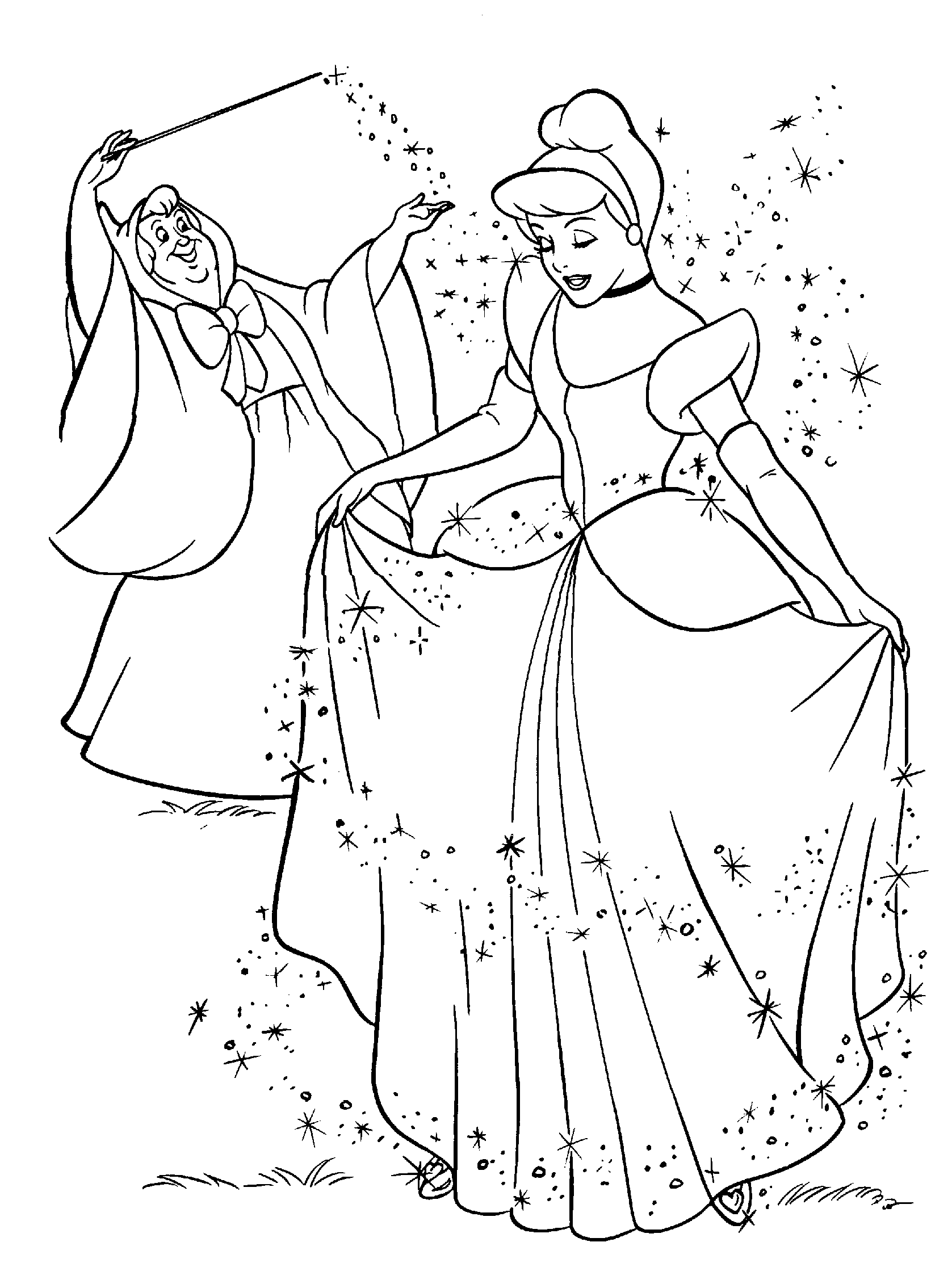 desenhos da cinderela para colorir