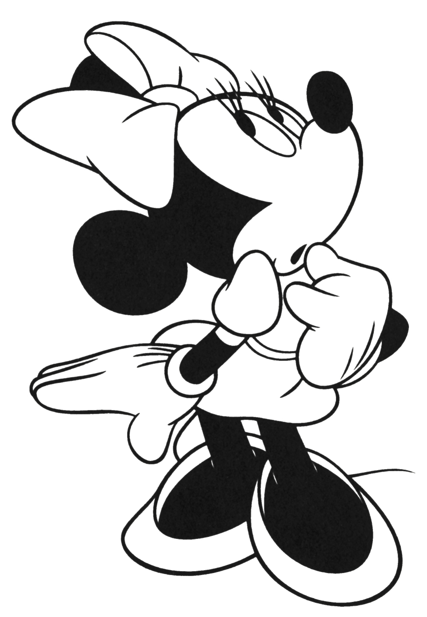 desenhos da minnie mouse para colorir