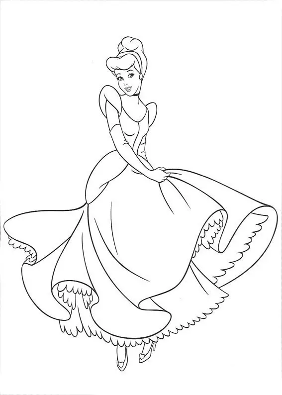 desenhos da princesa cinderela para pintar