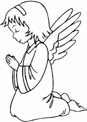 desenhos para colorir anjos
