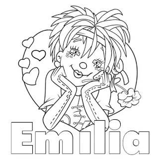 desenhos para colorir da Emilia