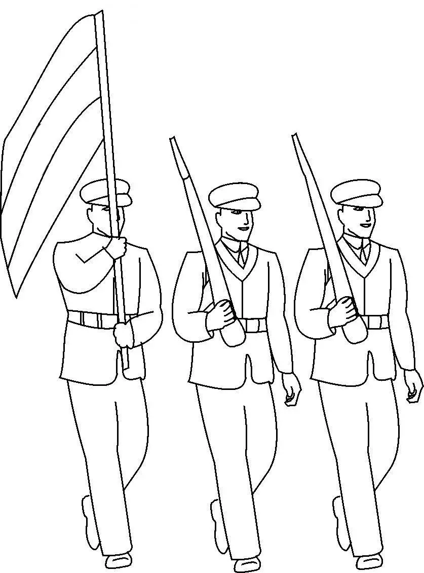desenhos para colorir de soldados