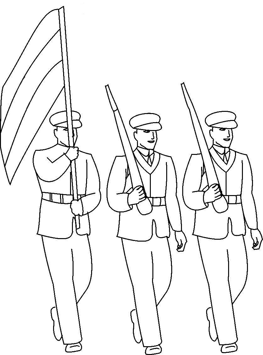 desenhos para colorir de soldados