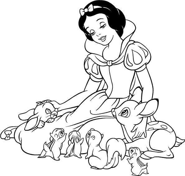 desenhos para colorir disney branca de neve