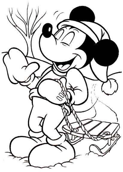 desenhos para colorir do mickey natal