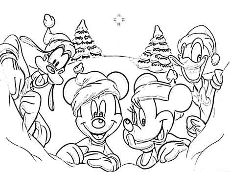 desenhos para colorir natal do mickey