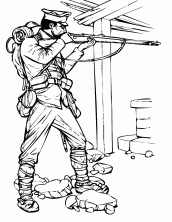 figura de soldado para colorir