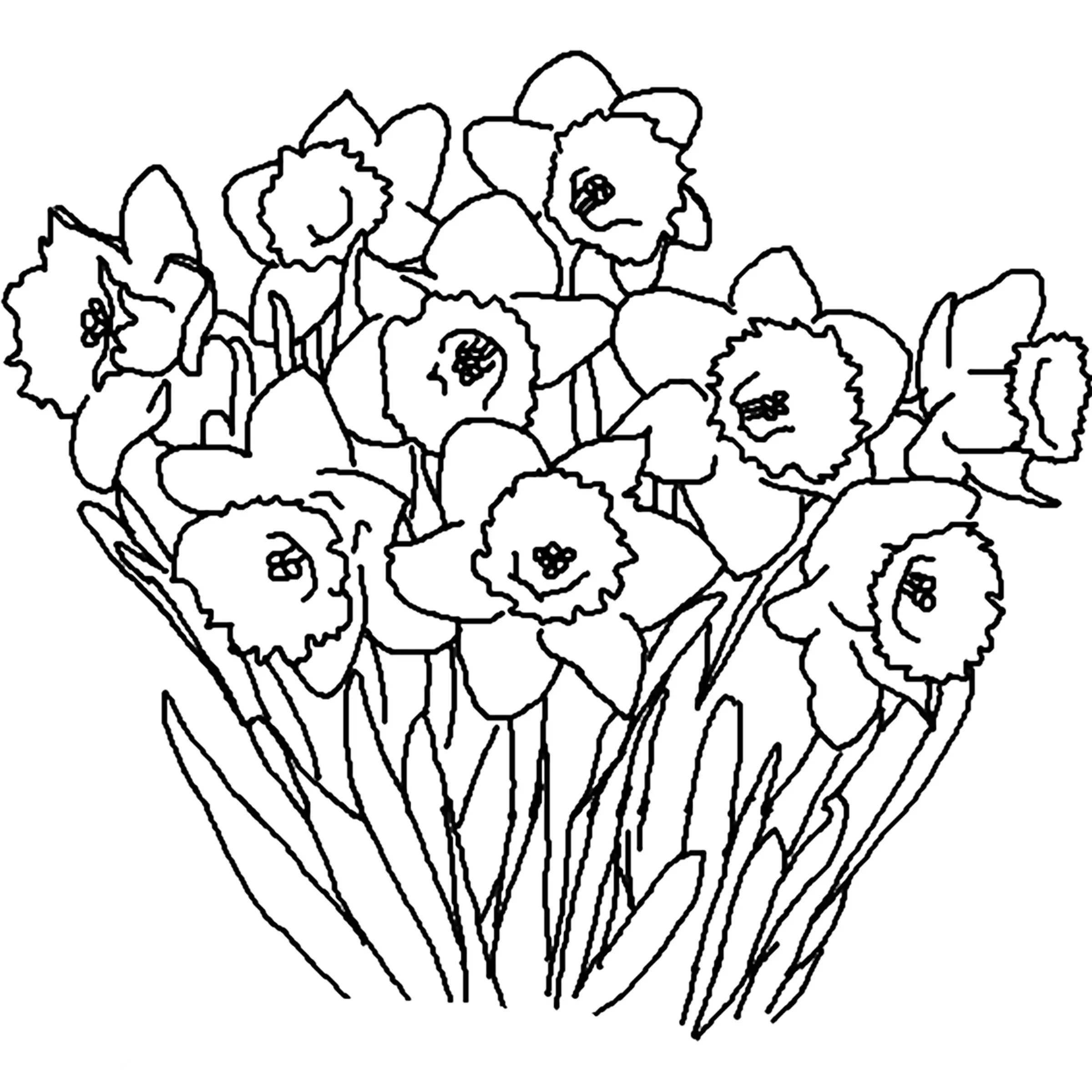 imagem de flores para pintar