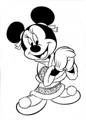 mickey antigo preto e branco para colorir