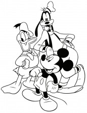 mickey e pato donald para colorir