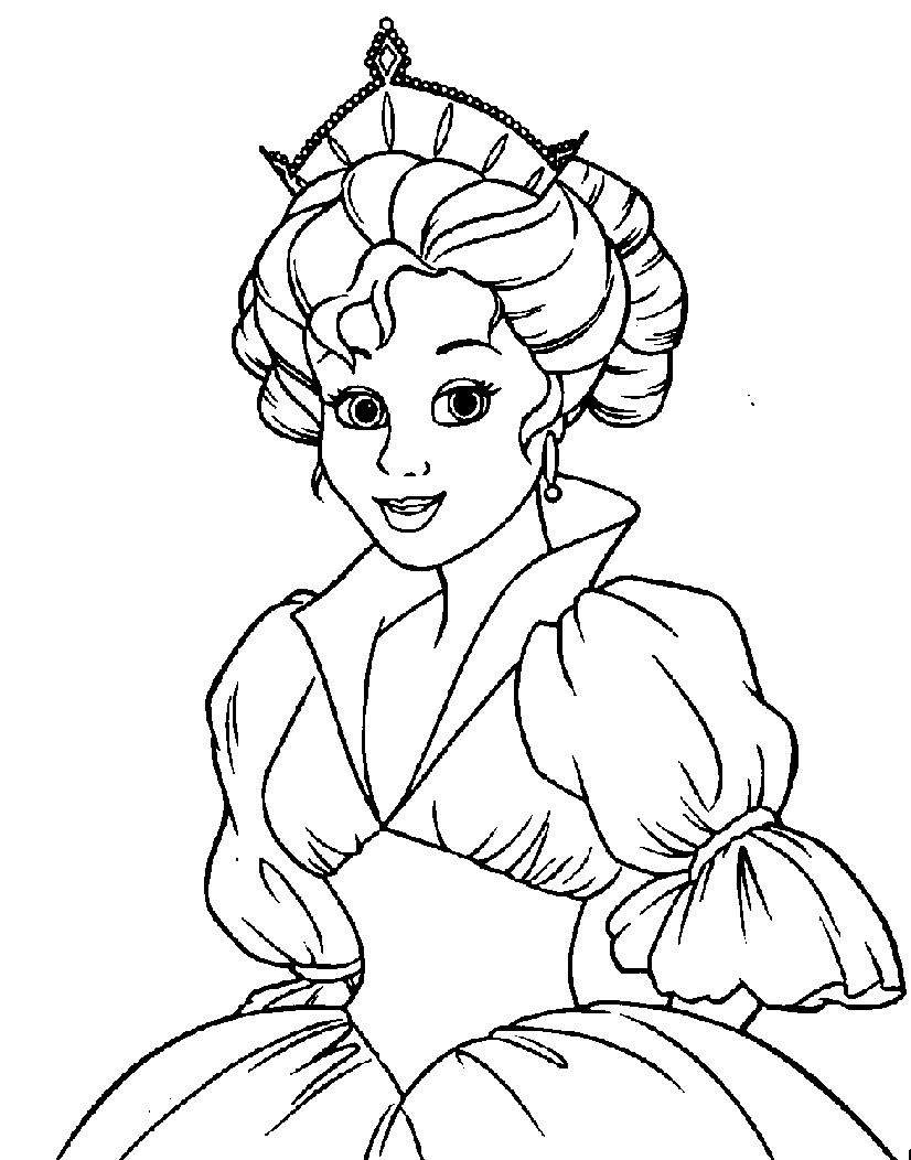 princesa para colorir