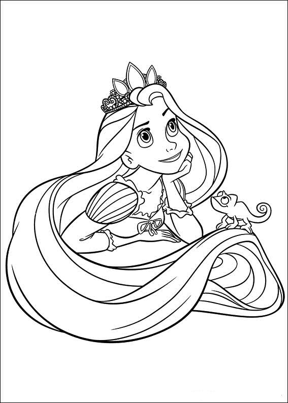 rapunzel para colorir 01