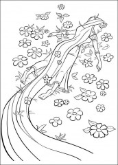 rapunzel para colorir