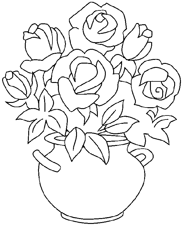 rosas para colorir