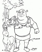 shrek para colorir