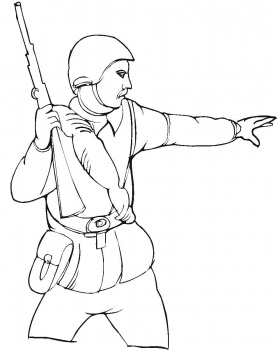 soldado em desenho para colorir