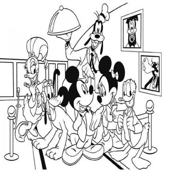 turma do mickey para colorir