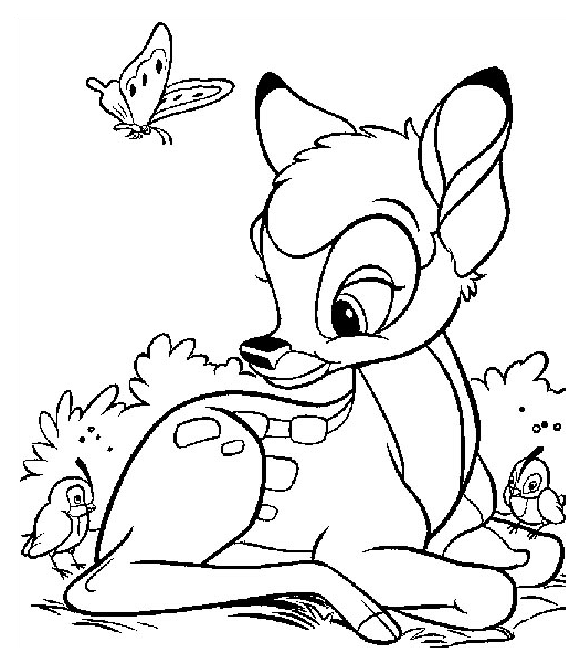 bambi para colorir